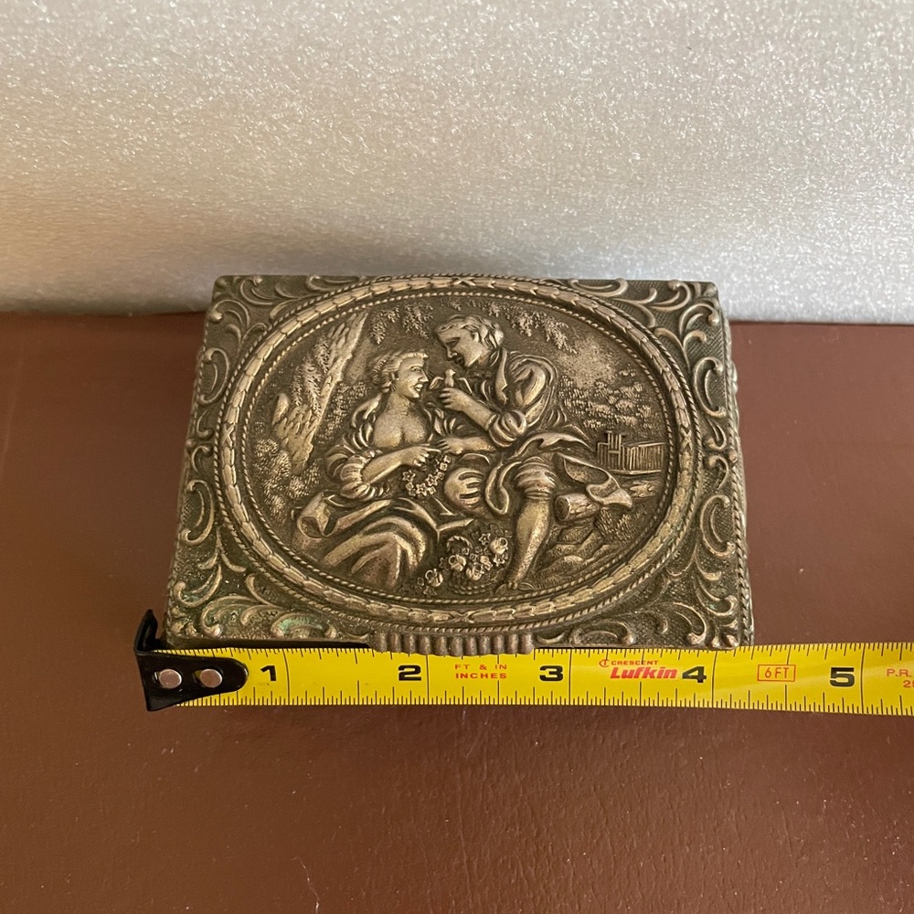 Vintage silver jewelry box